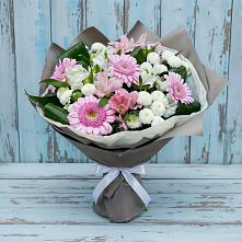 Букет цветов из:  Герберы, Альстромерии и Хризантемы #REPLACE_PRED# Матвеевом Кургане