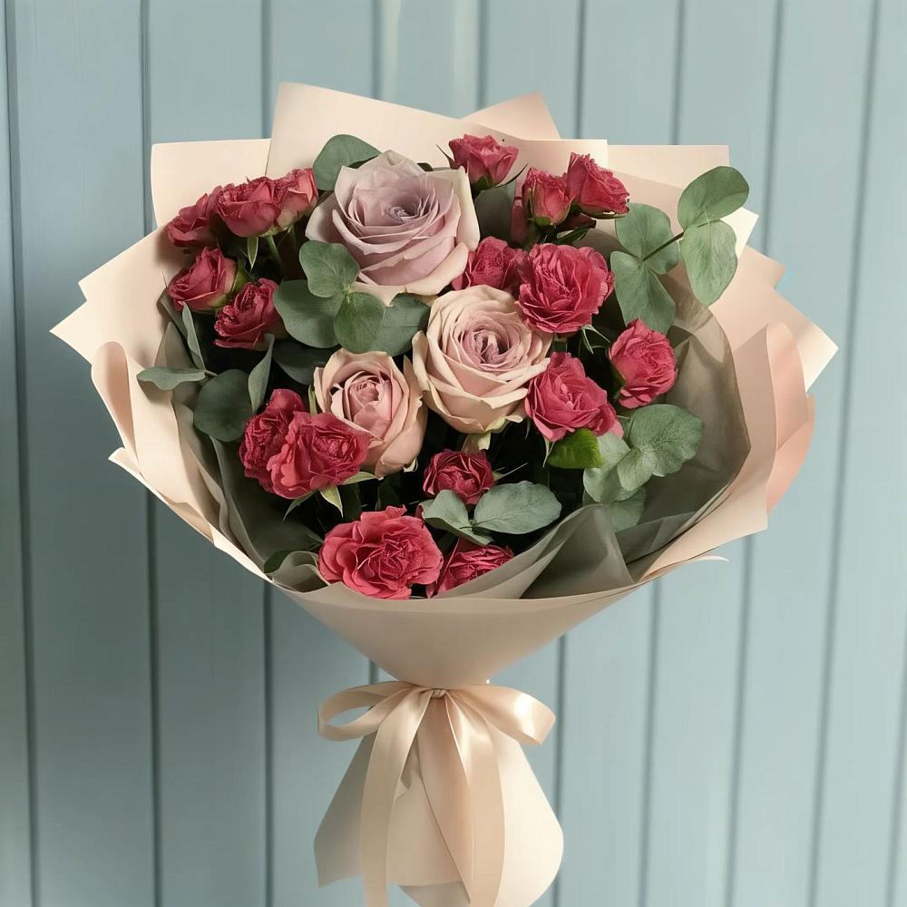 Букет цветов из: Гвоздики и Розы в Матвеевом Кургане
