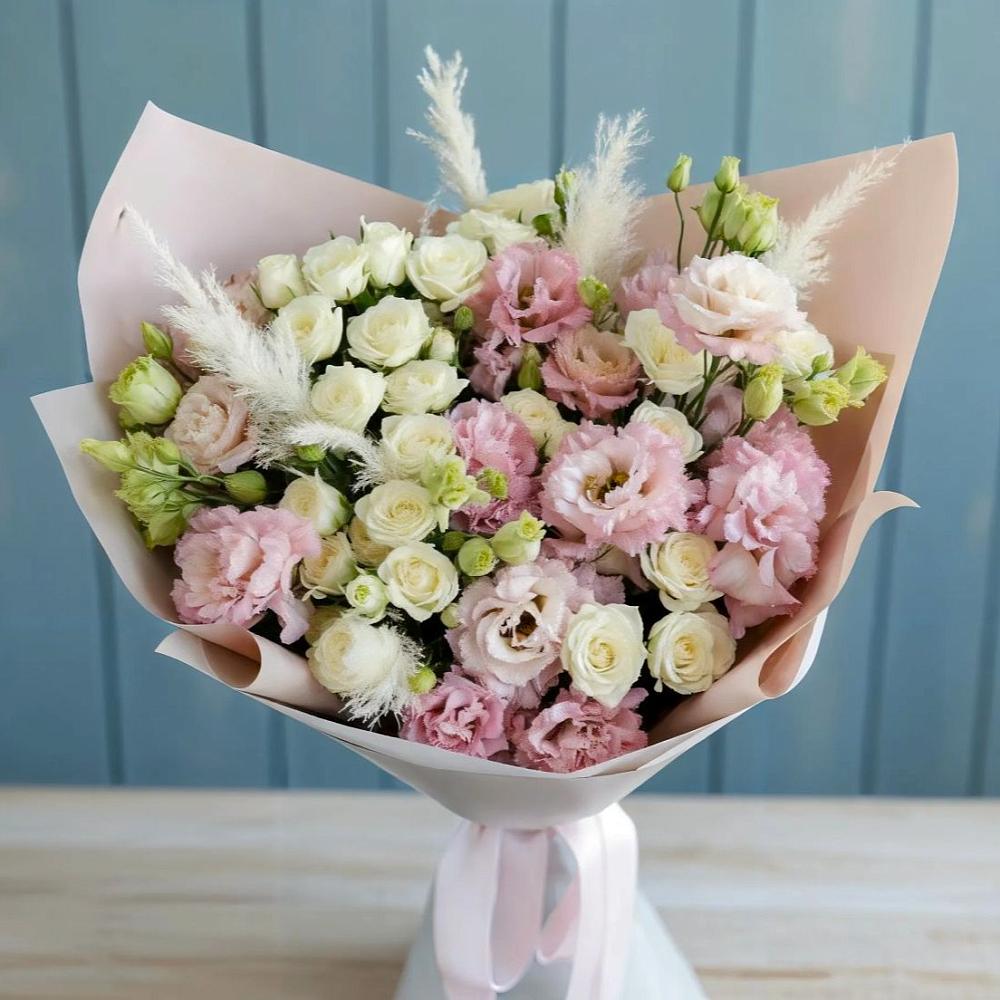 Букет цветов из: Альстромерии и Розы в Матвеевом Кургане