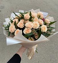 Букет Кремовые розы Латте в Матвеевом Кургане