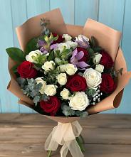 Букет цветов из:  Розы и Альстромерии #REPLACE_PRED# Матвеевом Кургане