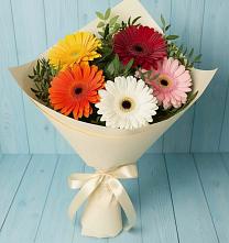 Букет цветов из:  Герберы #REPLACE_PRED# Матвеевом Кургане