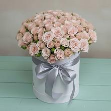 Цветочная композиция из Розы в шляпной коробке в Матвеевом Кургане