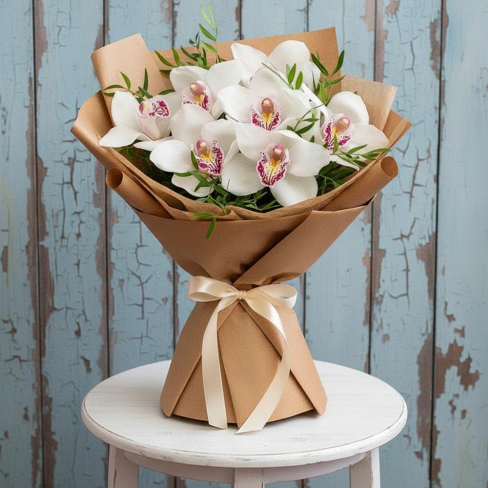 Букет цветов из: Орхидеи и Розы в Матвеевом Кургане