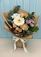 Букет цветов из:  Герберы и Хризантемы в Матвеевом Кургане