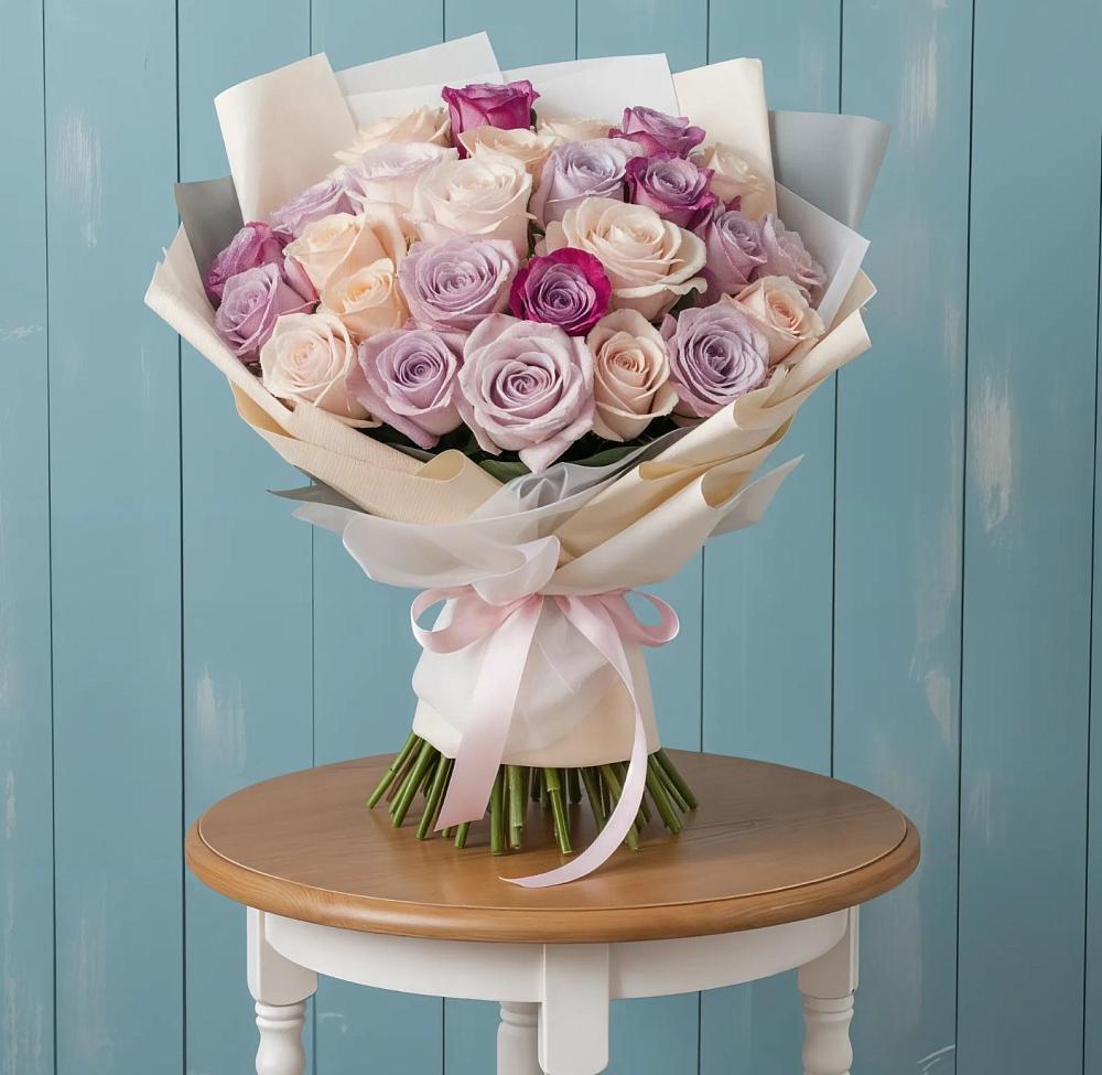 Букет цветов из: Розы в Матвеевом Кургане