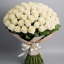 Букет 101 беля роза Белоснежка в Матвеевом Кургане