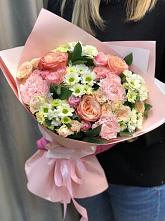 Букет цветов из:  Гвоздики, Розы и Хризантемы в Матвеевом Кургане