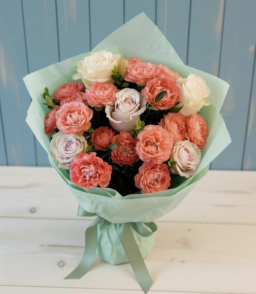 Букет цветов из: Розы в Матвеевом Кургане