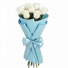 Букет 7 белых роз Проуд #REPLACE_PRED# Матвеевом Кургане