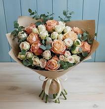 Букет цветов из:  Альстромерии и Розы в Матвеевом Кургане