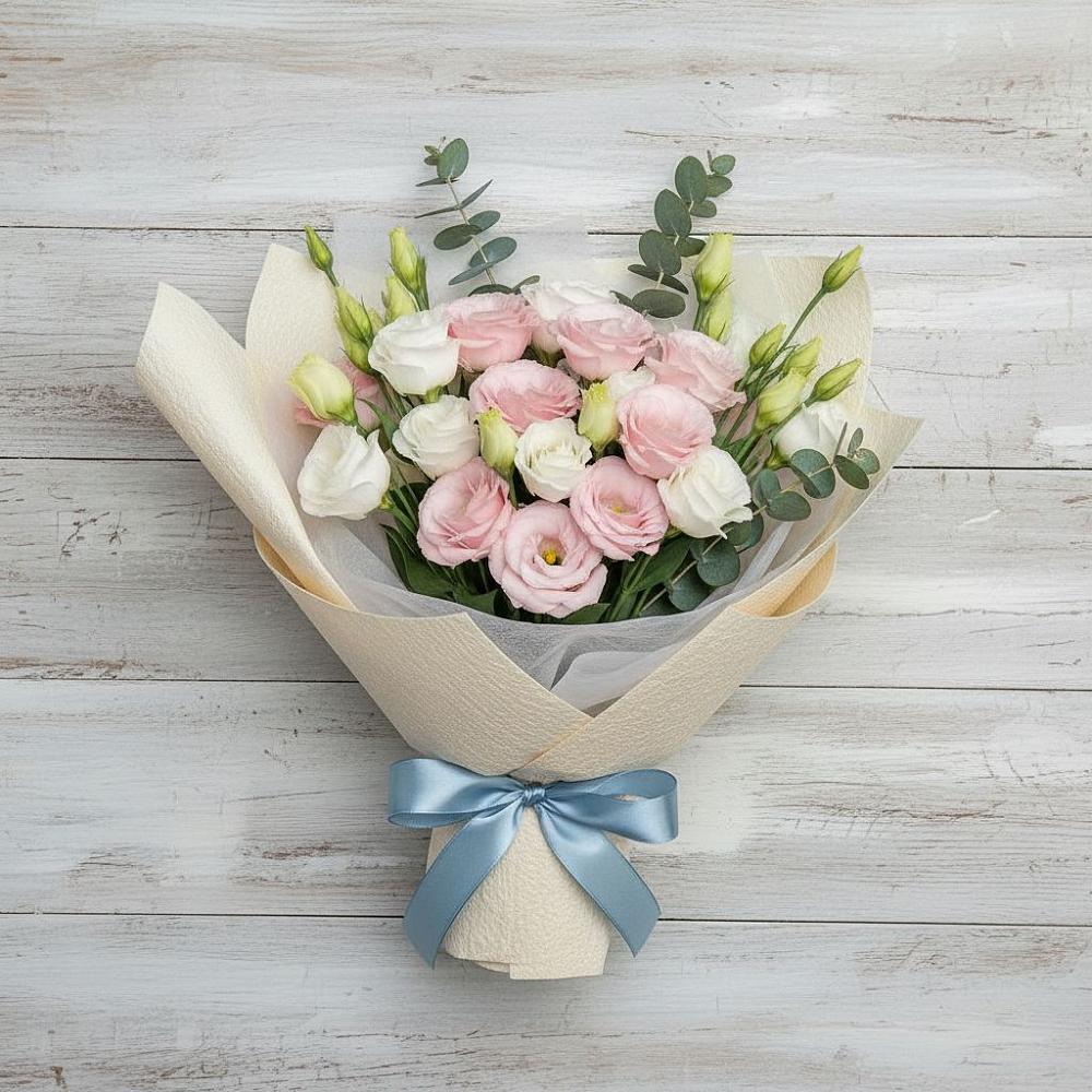 Букет цветов из: Лизиантусы в Матвеевом Кургане